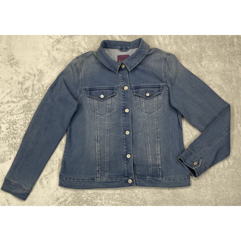 Gloria Vanderbilt Women's Medium Blue Denim Jean Jacket